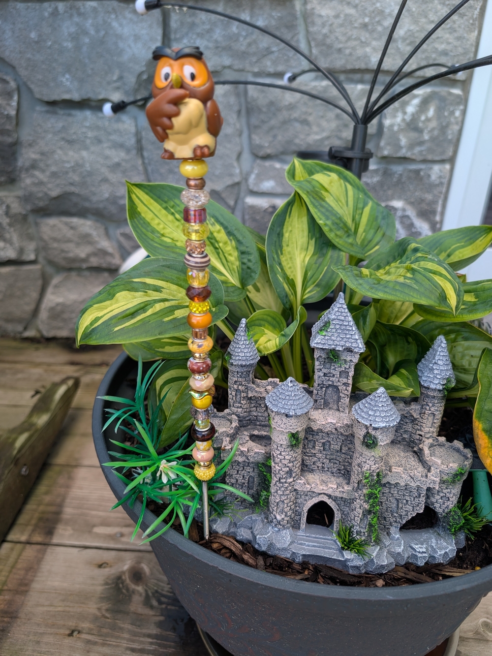 Hand Made Fairy Wand/Plant/Garden Stake W/Owl Topper 🦉